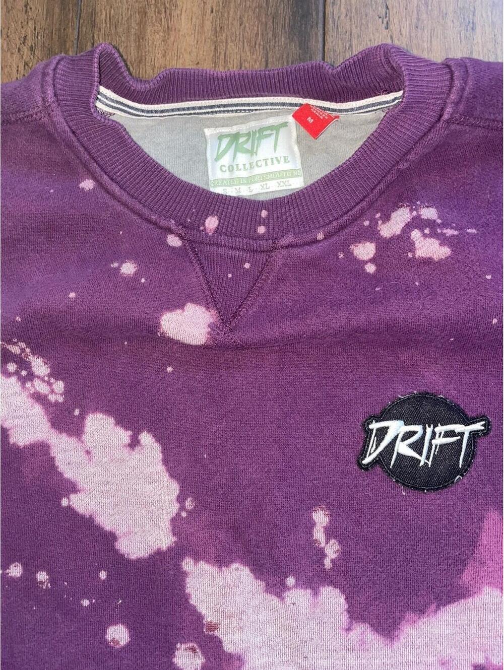 DRIFT Collective Sweatshirt Purple Splatter Size Medium Pullover